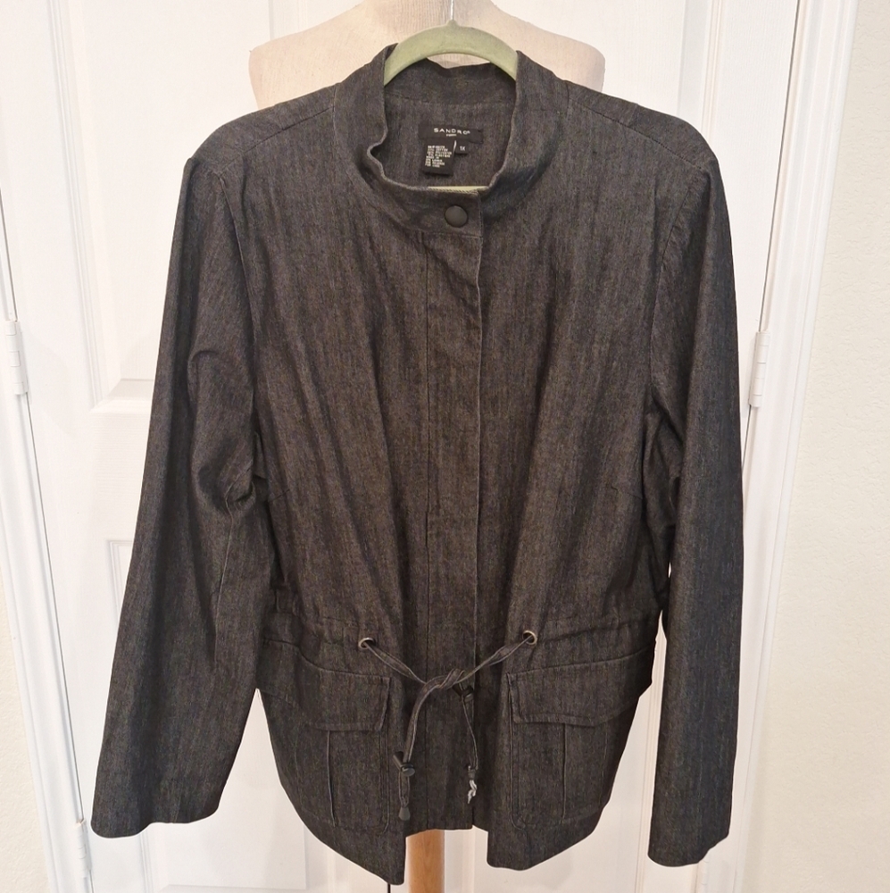 Sandro Plus Size Charcoal Gray Women's Jacket